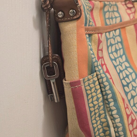 FOSSIL Women's Multi-Colors/Patterns Patchwork Crossbody Handbag - Small - Picture 2 of 10